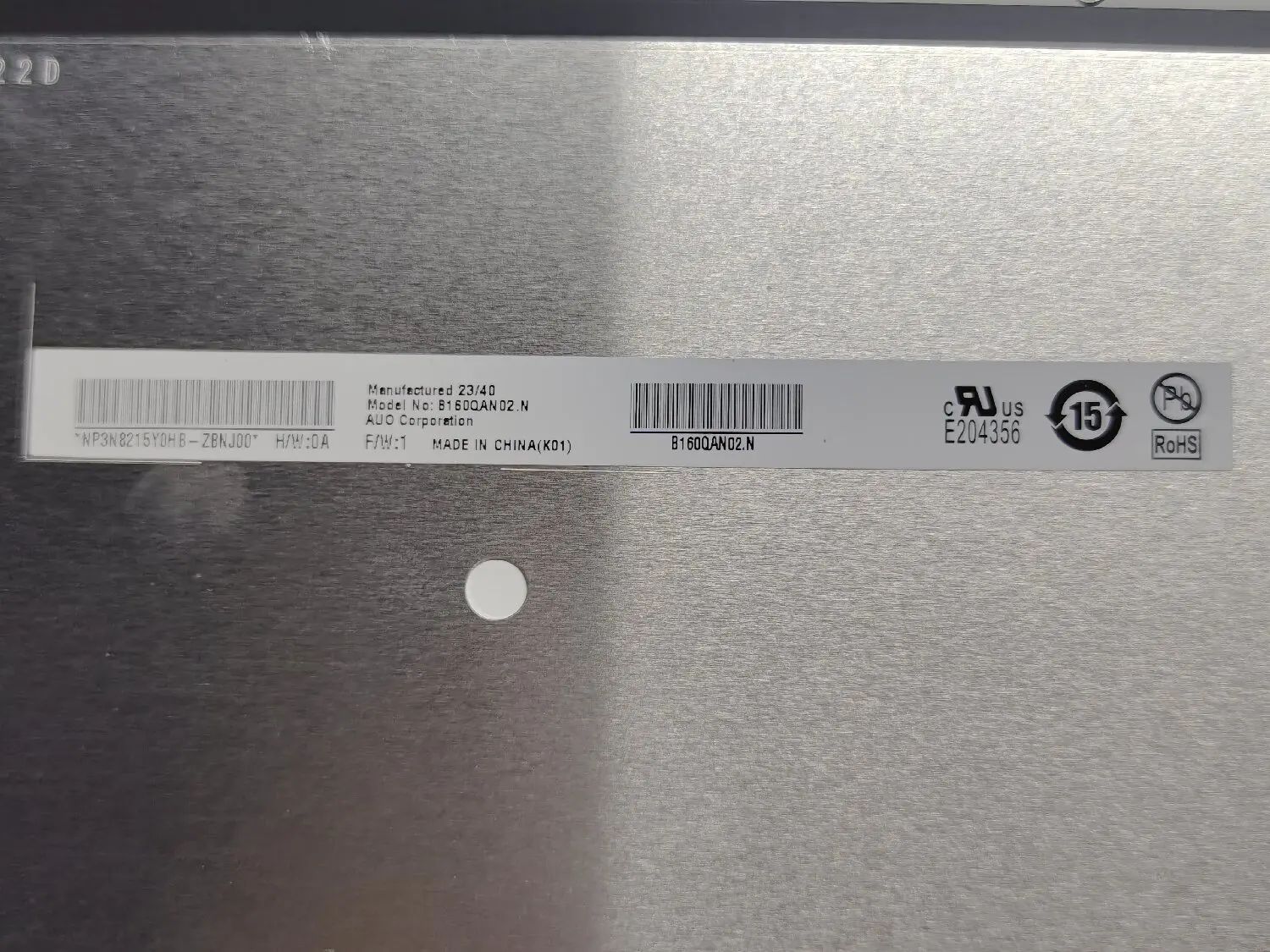 16.0 inç 165Hz WQXGA IPS laptop lcd ekranı + dokunmatik  B160QAN02.N MSI Prestige 16 Evo A13MG A3HMG MS-159K için